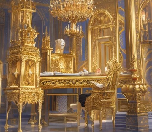 Palácio com decoração dourada